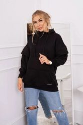 Bluza ocieplana z półgolfem czarna. Czarne bluzy damskie KESI, l, bez wzorów, z bawełny, bez kaptura. Za 238.37 zł.