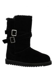 NICEBAY Skórzane kozaki zimowe "Mells Waterproof" w kolorze czarnym rozmiar: 40. Czarne kozaki damskie NICEBAY, na zimę, z materiału, bez obcasa, bez zapięcia. Za 245.96 zł.