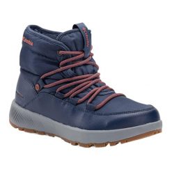 Buty zimowe damskie Columbia Solpeside Village Omni-Heat Mid. Niebieskie obuwie trekkingowe damskie Columbia, bez zapięcia. Za 339.99 zł.