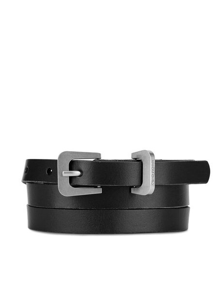 Gino Rossi Pasek Damski BLYL24003-3 SVL Czarny. Czarne paski damskie Gino Rossi, bez wzorów, ze skóry. Za 99.99 zł.