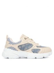 Guess Sneakersy FLTIDY ELE12 Beżowy. Brązowe obuwie sportowe damskie Guess, ze skóry, bez zapięcia. Za 584.99 zł.