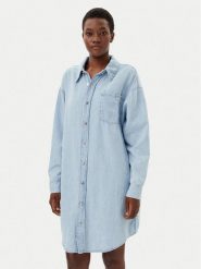 Calvin Klein Jeans Sukienka jeansowa J20J225172 Niebieski Relaxed Fit. Niebieskie sukienki damskie Calvin Klein Jeans, bez wzorów, z bawełny, bez ramiączek. Za 309.99 zł.