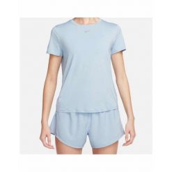 Koszulka do biegania damska Nike One Classic Dri-Fit. Niebieskie bluzki damskie Nike, s, bez wzorów, bez kołnierzyka, bez ramiączek. Za 149.99 zł.