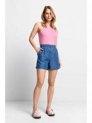 Rich & Royal Szorty w kolorze niebieskim rozmiar: 38. Niebieskie szorty damskie Rich & Royal, bez wzorów, z lyocellu, z podwyższonym stanem. Za 187.07 zł.