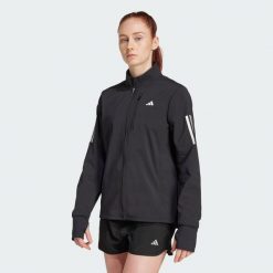 Kurtka do biegania Own the Run Winterized. Czarne kurtki sportowe damskie Adidas, xl, bez wzorów, bez kaptura. Za 439.00 zł.