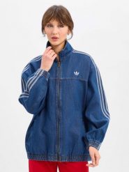 Adidas Originals kurtka dżinsowa Kobiety Jeansy niebieski, L. Niebieskie kurtki damskie Adidas Originals, l, bez wzorów, z jeansu, bez kaptura. Za 599.95 zł.