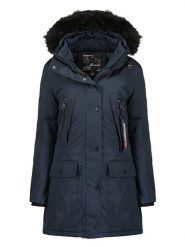 Geographical Norway Parka "Corta" w kolorze granatowym rozmiar: M. Niebieskie parki damskie Geographical Norway, m, bez kaptura. Za 461.21 zł.