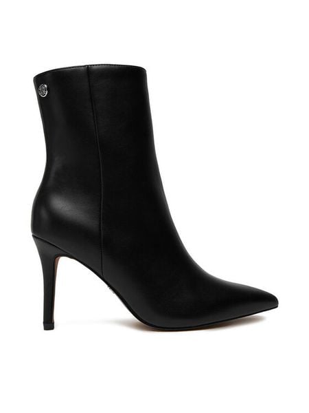 Nine West Botki CEO-NADINE-01 Czarny. Czarne botki damskie Nine West, z materiału, bez obcasa, na szpilce, bez zapięcia. Za 279.99 zł.