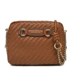 Torebka Guess. Brązowe listonoszki damskie Guess, z aplikacjami, bez dodatków. Za 319.99 zł.