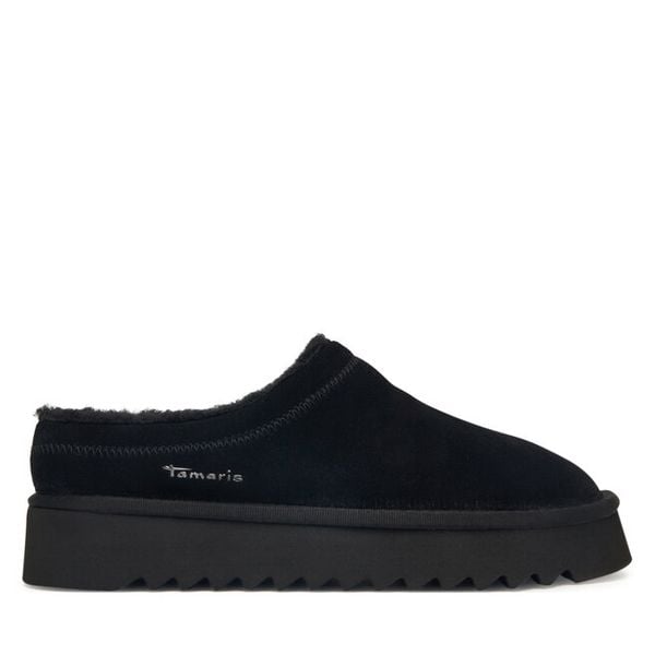 Śniegowce Tamaris. Czarne klapki damskie Tamaris. Za 239.99 zł.