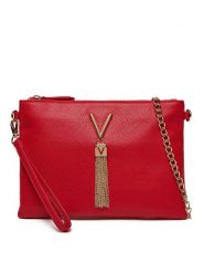 Valentino Torebka Divina VBS1R419G Czerwony. Czerwone torebki wieczorowe damskie Valentino, bez wzorów, ze skóry, bez dodatków. Za 169.99 zł.