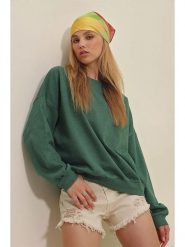 Trend Alacati Bluza w kolorze zielonym rozmiar: XL. Zielone bluzy damskie Trend Alacati, xl, bez wzorów, bez kaptura. Za 61.60 zł.