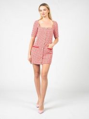 Pinko Sukienka "Appagato" | 100914 A0KK | Kobieta | Czerwony, Biały. Białe sukienki damskie Pinko, bez wzorów, z bawełny, biznesowe, bez ramiączek. W wyprzedaży za 499.00 zł.