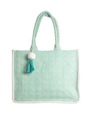 BLE Shopper bag w kolorze zielonym - 45 x 32 x 15 cm rozmiar: onesize. Zielone shopper bag BLE, bez wzorów, z materiału, na ramię, bez dodatków. Za 119.95 zł.