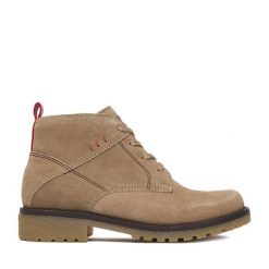 Trzewiki Lasocki. Brązowe botki damskie Lasocki, bez obcasa, na płaskiej podeszwie, bez zapięcia. Za 239.99 zł.