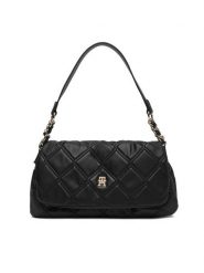 Tommy Hilfiger Torebka Th Feminine Shoulder Bag AW0AW18717 Czarny. Czarne torebki klasyczne damskie Tommy Hilfiger, ze skóry, bez dodatków. Za 569.99 zł.