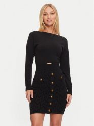 Guess Sukienka dzianinowa 4BGK04 5661Z Czarny Bodycon Fit. Czarne sukienki damskie Marciano Guess, z aplikacjami, z dzianiny, bez ramiączek. Za 549.99 zł.