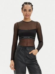 Tommy Hilfiger Body UW0UW05135 Czarny Slim Fit. Czarne body i gorsety Tommy Hilfiger, bez wzorów, z syntetyku. Za 329.99 zł.