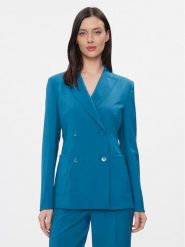 Weekend Max Mara Marynarka Nervoso 2415041041 Niebieski Regular Fit. Niebieskie marynarki i żakiety damskie Weekend Max Mara, bez wzorów, z wełny. Za 1,259.00 zł.