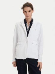 Beverly Hills Polo Club Marynarka P-SS26W-F6547 Biały Regular Fit. Białe marynarki i żakiety damskie Beverly Hills Polo Club, m, bez wzorów, z bawełny. Za 329.99 zł.