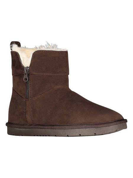 Geographical Norway Botki zimowe "Ozipnat" w kolorze brązowym rozmiar: 38. Brązowe botki damskie Geographical Norway, na zimę, z futra, bez obcasa, bez zapięcia. Za 144.24 zł.