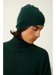 AUTHENTIC CASHMERE Kaszmirowa czapka "Pinier" w kolorze ciemnozielonym rozmiar: onesize. Zielone czapki damskie AUTHENTIC CASHMERE, bez wzorów, z kaszmiru. Za 122.67 zł.