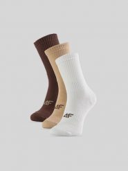 4F Skarpetki długie (3-pack) damskie - multikolor 39-42. Skarpetki damskie 4F, bez wzorów, prążkowane. Za 59.99 zł.