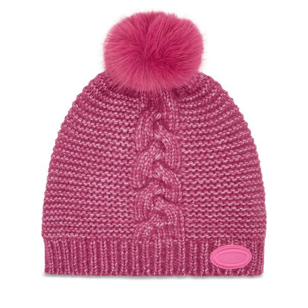 Czapka Guess. Czerwone czapki damskie Guess, na zimę, z aplikacjami. Za 99.99 zł.