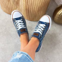 Jeansowe trampki damskie American Club Lh111. Trampki damskie American CLUB, bez wzorów, z jeansu, bez zapięcia. Za 99.00 zł.