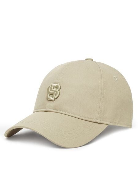 BOSS Czapka z daszkiem Ari 50533348 Beżowy. Brązowe czapki z daszkiem damskie Boss, bez wzorów, z bawełny. Za 139.99 zł.