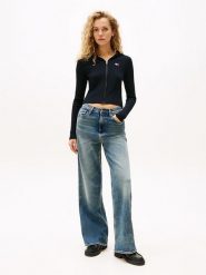 TOMMY JEANS Kardigan w kolorze czarnym rozmiar: XS. Czarne kardigany damskie Tommy Jeans, xs, bez wzorów, z jeansu. Za 299.37 zł.