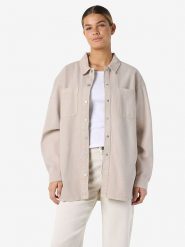 Noisy may Koszula "Alva" w kolorze beżowym rozmiar: XL. Brązowe koszule damskie Noisy may, xl, bez wzorów, z bawełny, bez kołnierzyka, bez ramiączek. Za 113.99 zł.