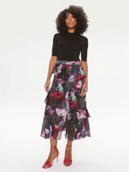 Ted Baker Sukienka codzienna Rowana 275007 Czarny Slim Fit. Czarne sukienki damskie Ted Baker, bez wzorów, z wiskozy, bez ramiączek. Za 1,389.00 zł.