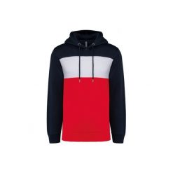 Bluza z kapturem Kariban. Białe bluzy damskie KARIBAN, l, bez wzorów, z bawełny, z kapturem. Za 234.50 zł.