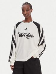 Adidas Bluzka House Of Tiro KC4007 Biały Loose Fit. Białe bluzki damskie Adidas, s, bez wzorów, z syntetyku, bez kołnierzyka, bez ramiączek. Za 209.99 zł.