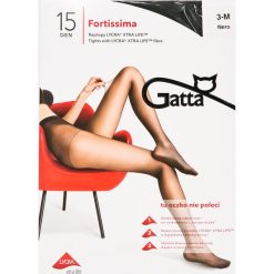 Gatta - Rajstopy Fortissima 15 DEN. Szare rajstopy GATTA, z elastanu. W wyprzedaży za 19.90 zł.