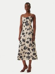 Vero Moda Sukienka letnia Jennifer 10341972 Beżowy Regular Fit. Brązowe sukienki damskie Vero Moda, bez wzorów, z wiskozy, bez ramiączek. Za 179.99 zł.