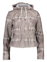 BLUE MONKEY Skórzana kurtka w kolorze szarym rozmiar: M. Szare kurtki damskie BLUE MONKEY, m, bez wzorów, ze skóry, bez kaptura. Za 504.45 zł.