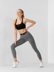 4F Legginsy treningowe szybkoschnące damskie XS. Szare legginsy damskie 4F, xs, bez wzorów, z dzianiny. Za 99.99 zł.