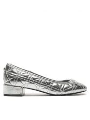 Steve Madden Półbuty Cherish-Q SM11003516 Srebrny. Szare półbuty damskie Steve Madden, bez wzorów, ze skóry, bez obcasa, na płaskiej podeszwie, bez zapięcia. Za 319.99 zł.