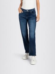 MAC Dżinsy - Straight fit - w kolorze granatowym rozmiar: 36/L30. Niebieskie jeansy damskie MAC. Za 206.42 zł.