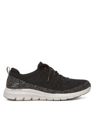 Skechers Sneakersy Pure Flex-Pulse 104651/BKGY Czarny. Czarne obuwie sportowe damskie Skechers, z materiału, bez zapięcia. Za 199.99 zł.