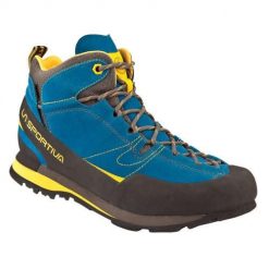 Buty trekkingowe La Sportiva Boulder X GTX Tige Mid. Niebieskie obuwie trekkingowe damskie La Sportiva, z gore-texu, bez zapięcia. Za 852.00 zł.
