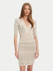 Marciano Guess Sukienka dzianinowa 5YGK20 5877Z Beżowy Slim Fit. Brązowe sukienki damskie Marciano Guess, z aplikacjami, z dzianiny, bez ramiączek. Za 1,089.00 zł.