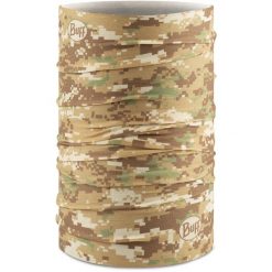 Komin na szyję - Bandana BUFF Coolnet UV® Pixels. Żółte kominy damskie Buff, na lato, bez wzorów, z elastanu. Za 52.99 zł.