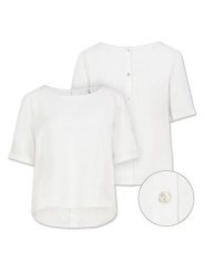 Eight2Nine Bluzka w kolorze białym rozmiar: M. Białe bluzki damskie Eight2Nine, m, bez wzorów, bez kołnierzyka, bez ramiączek. Za 86.99 zł.