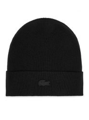 Lacoste Czapka RB5983 Czarny. Czarne czapki damskie Lacoste, na zimę, bez wzorów, z wełny. Za 289.99 zł.