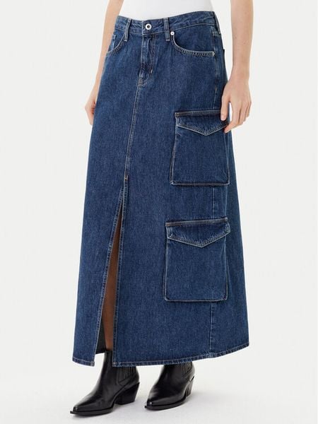 Karl Lagerfeld Jeans Spódnica jeansowa A3W12011 Niebieski Regular Fit. Niebieskie spódnice damskie Karl Lagerfeld Jeans, s, bez wzorów, z bawełny. Za 479.99 zł.