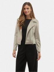 Vero Moda Kurtka z imitacji skóry Jose 10300938 Szary Regular Fit. Szare kurtki damskie Vero Moda, m, bez wzorów, ze skóry, bez kaptura. Za 169.99 zł.