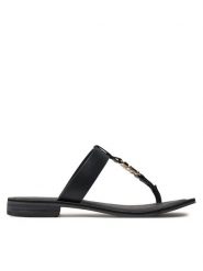 Tommy Hilfiger Japonki Th Elevated Sandal FW0FW07174 Czarny. Czarne klapki damskie Tommy Hilfiger, bez wzorów, ze skóry, bez obcasa, bez zapięcia. Za 319.99 zł.